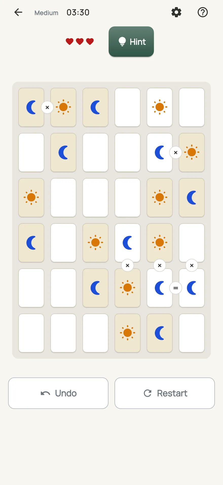 Equinox on iPhone: a board in progress