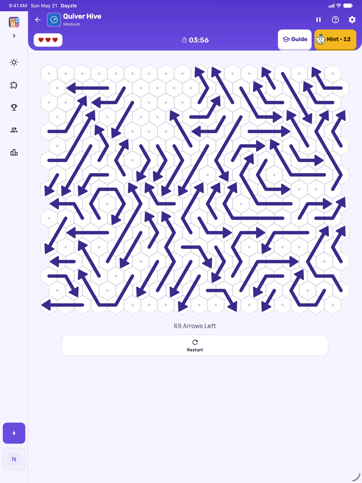 Quiver Hive on iPad: a board in progress