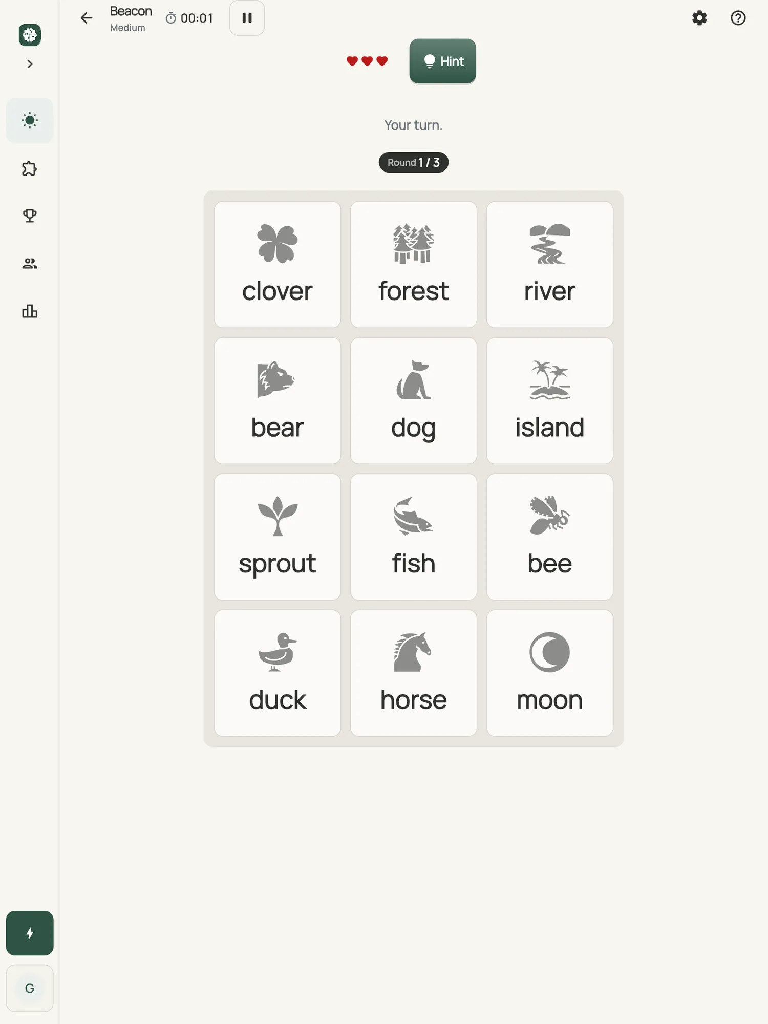 Beacon on iPad: a board in progress