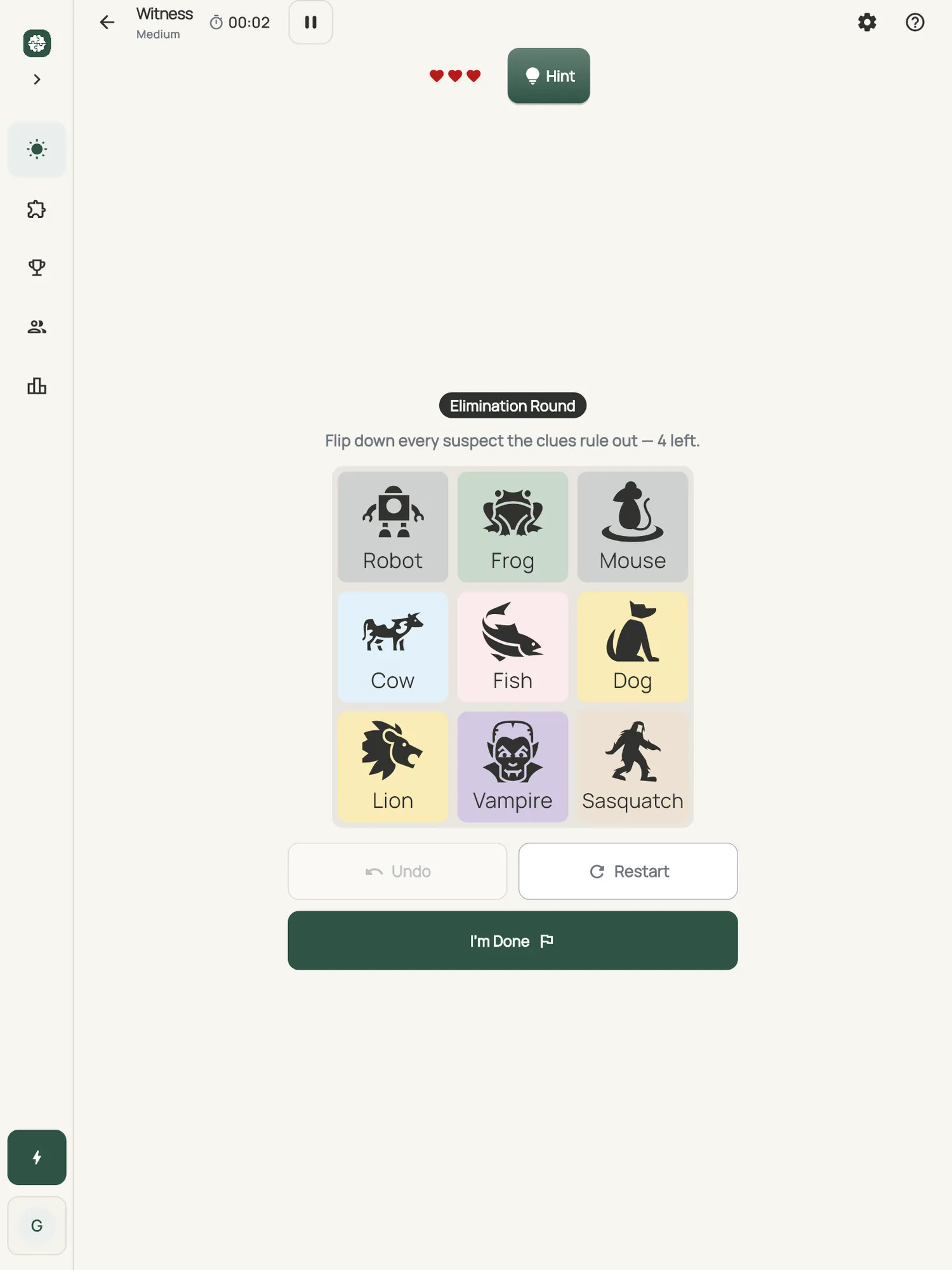 Witness on iPad: a board in progress